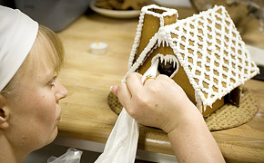 Dekoration av pepparkakshus